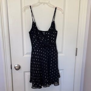 Lily Rose Black and silver Patterned Mini Dress
